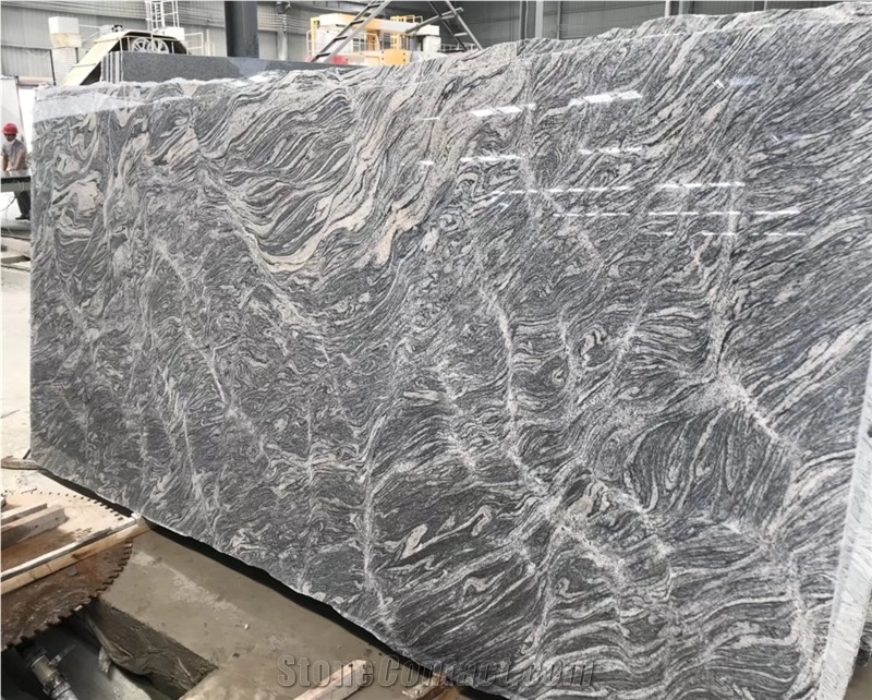 China Juparana Wave Red Granite Slabs Floor Tiles