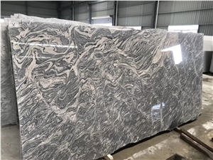 China Juparana Wave Red Granite Slabs Floor Tiles