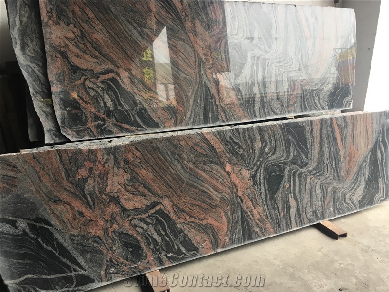 China Multicolor Symphony Red Granite Slabs Tiles