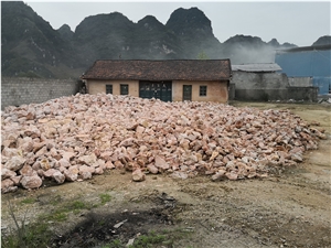 Crushed Light Red Aggregates Stone for Landscaping