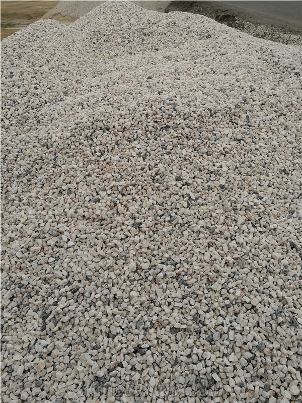 Crushed White Calcite Gravel Aggregates for Sale
