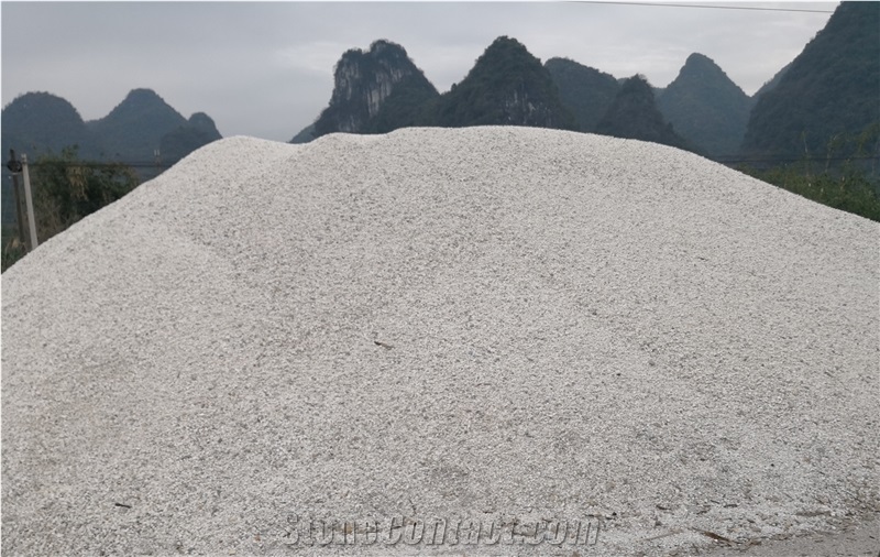 Crushed White Calcite Gravel Aggregates for Sale