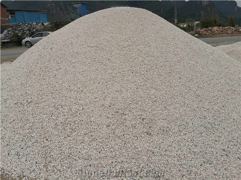 Crushed White Calcite Gravel Aggregates for Sale