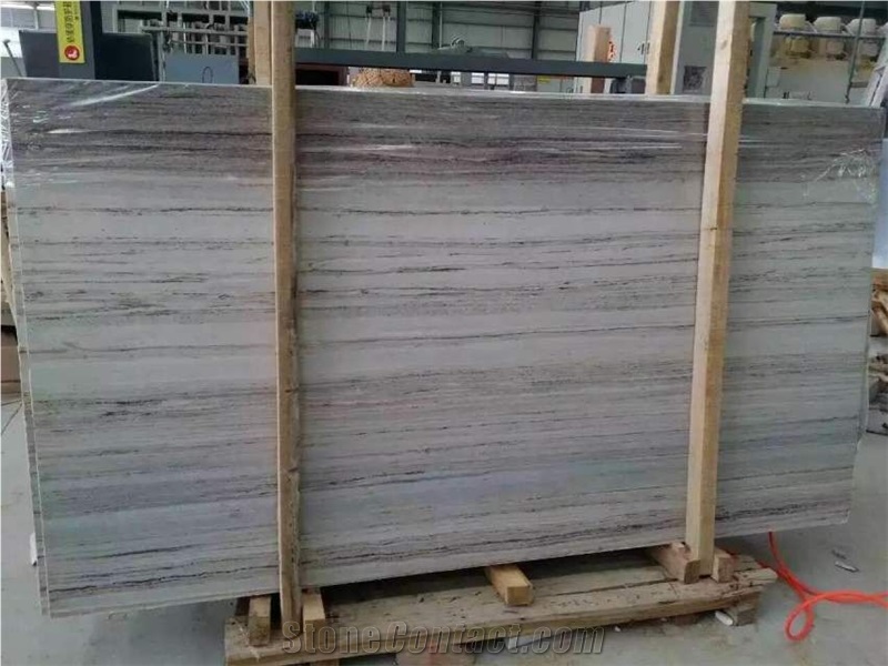Crystal White Wooden Marble Slabs Floor Tile Price