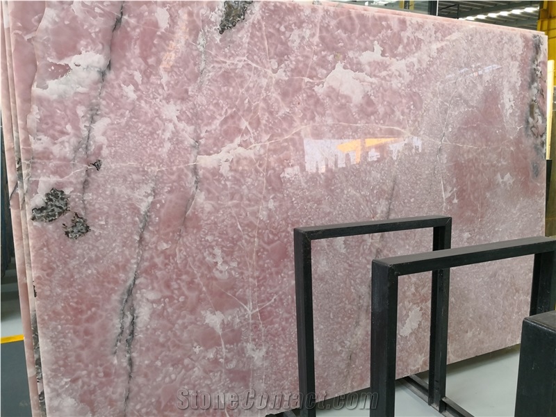 Iran Naghadeh Light Pink Onyx Slabs Price