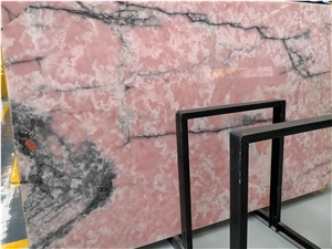 Italy Onice Rosa Pink Onyx Slabs Walling Tiles