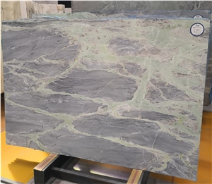 Light Amazon Grey Marble with Green Veins Slab Light Amazon Grey Marble with Green Veins Slab