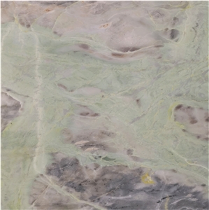 Light Amazon Grey Marble with Green Veins Slab