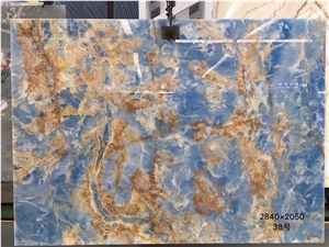 Luxury Mexico Azurro Blue Onix Slabs Price