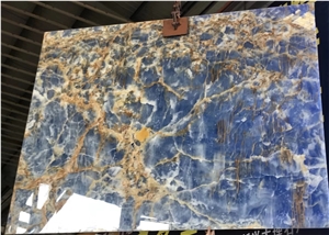 Luxury Mexico Azurro Blue Onix Slabs Price