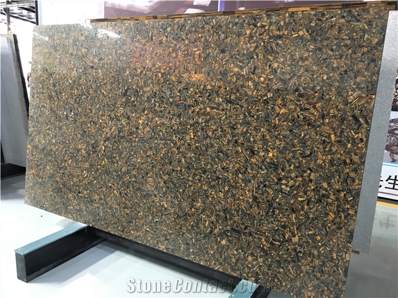 Luxury Yellow Tiger Eye Precious Stone Slabs