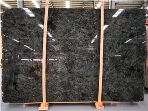 Madagascar Labradorite Lemurian Blue Granite Slab