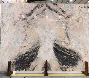 Northern Spring Beige Purple Marble Slabs Tiles