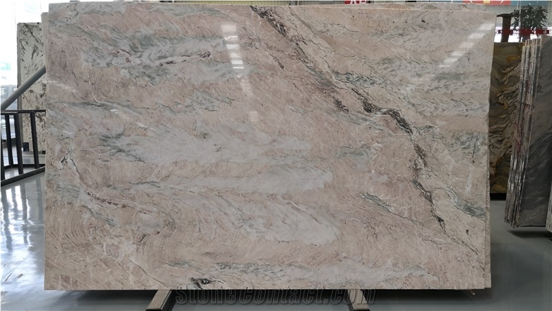Northern Spring Beige Purple Marble Slabs Tiles