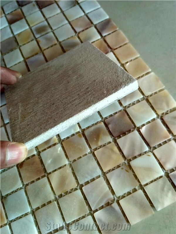 Polished Backsplash Composite Pearl Shell Mosaic