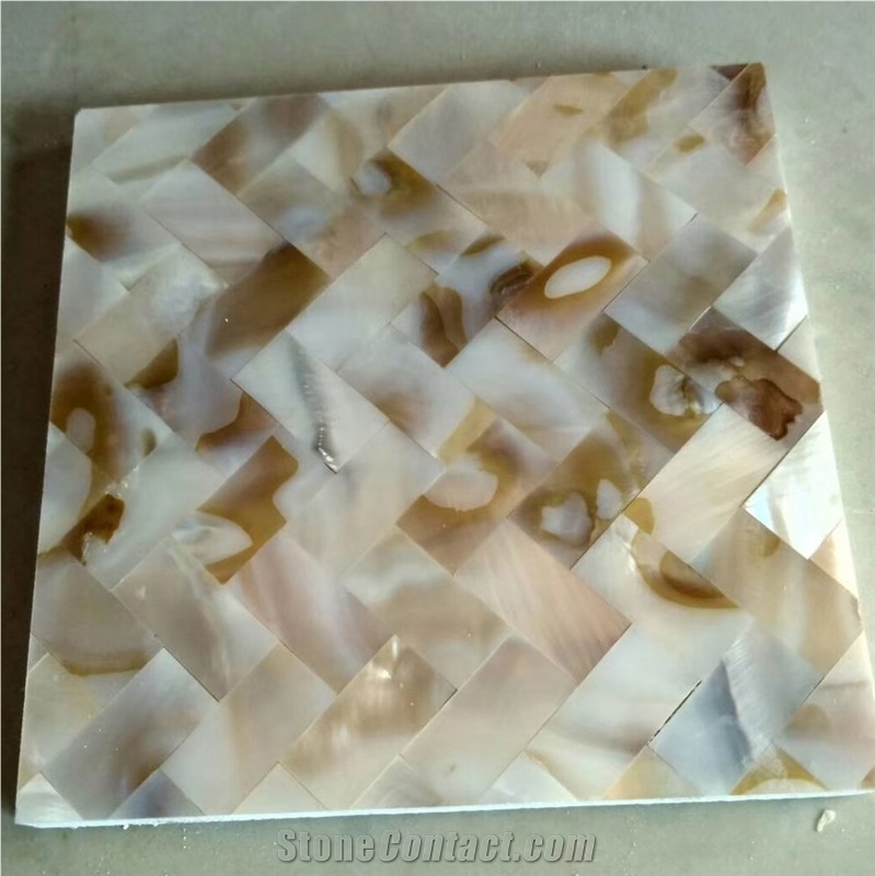 Polished Backsplash Composite Pearl Shell Mosaic