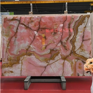 Polished Luxury Natural Afghan Pink Onyx Slabs