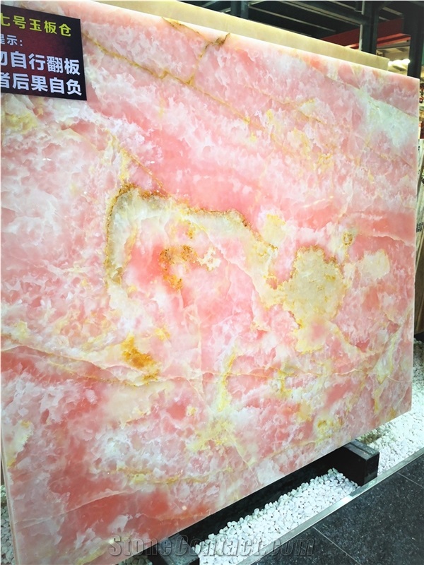 Sapphire Pink Onyx Stone Slab Price