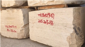 Turkey Ivory Cream Travertine Quarry Big Blocks
