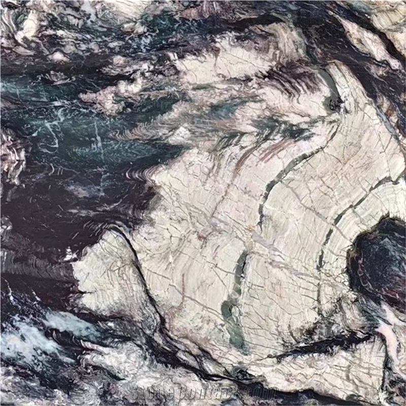 Violet Blaze Purple Green Beige Marble Slabs Tiles