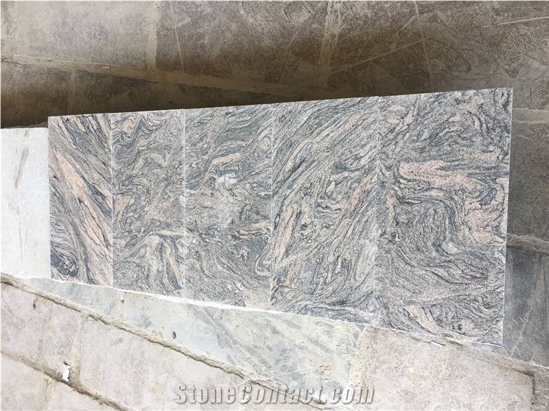 Wave Washed Sand Grey Granite Slabs Floor Tiles