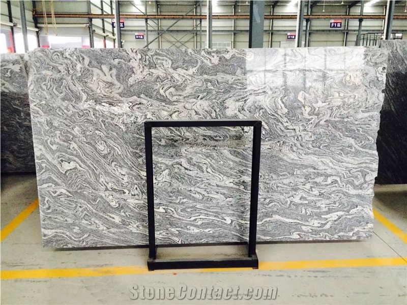 Wave Washed Sand Grey Granite Slabs Floor Tiles