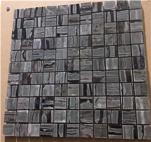 Wooden Green Marble Mosaic Walling Flooring Tiles