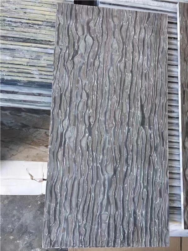 Wooden Green Marble Mosaic Walling Flooring Tiles