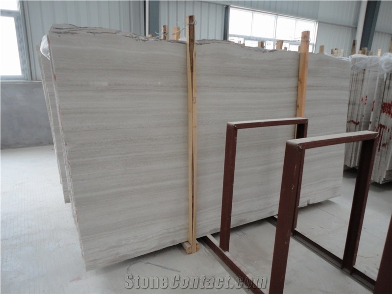 Wooden White Marble Slab &Tile for Floor and Wall
