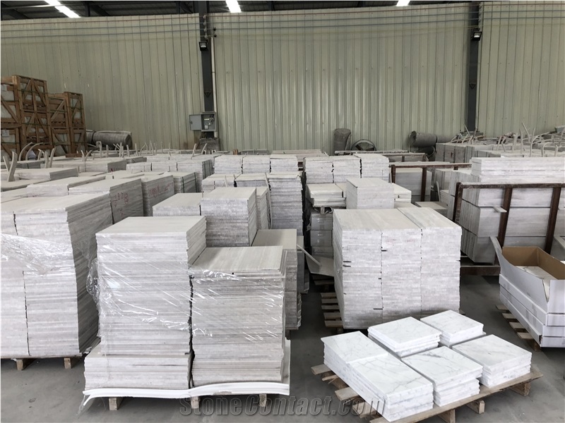 Wooden White Marble Slab &Tile for Floor and Wall
