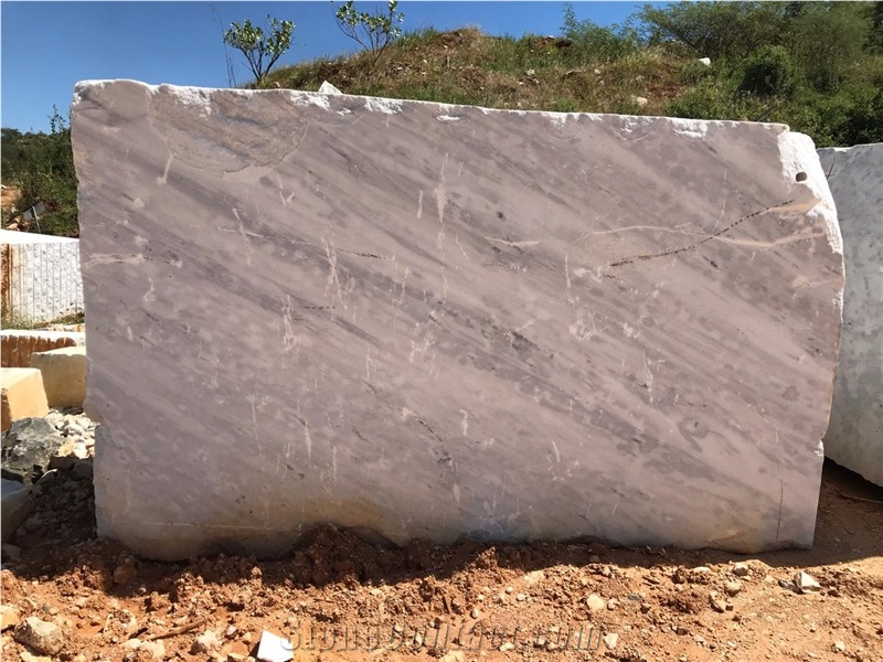 Windy White Marble Blocks