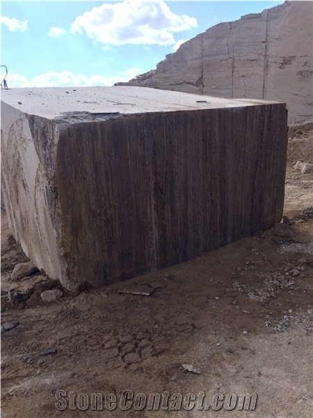 Takab Silver Travertine Block