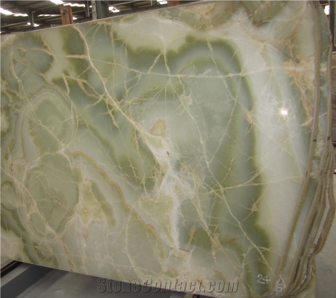 Light Green Onyx Slab