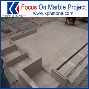 Angel Cream Marble Wall Design Columns for Hotel