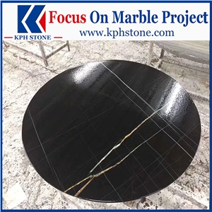 Black Gold Marble Cafe Table Tops