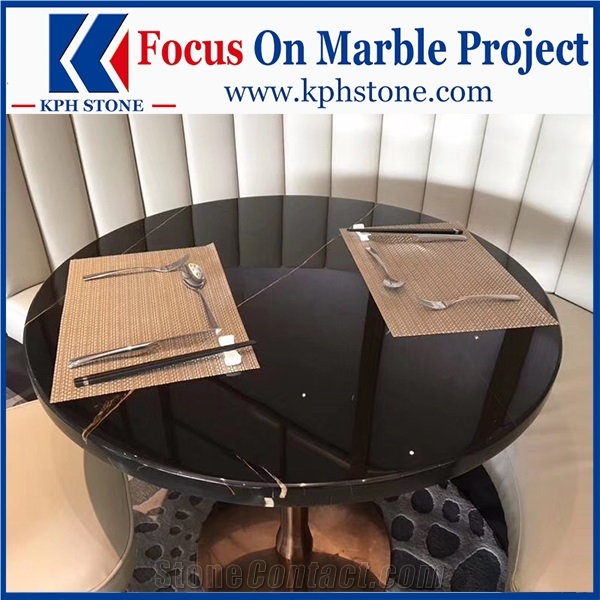 Black Gold Marble Reception Counters for New York