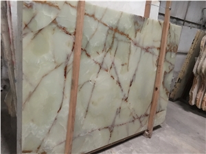 Bolagh Light Green Onyx Tiles and Slabs for Hotels