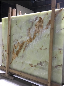 Bolagh Light Green Onyx Tiles and Slabs for Hotels