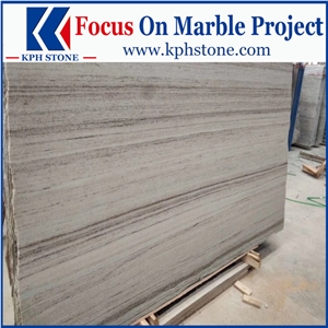 Crystal White Wooden Marble Slabs