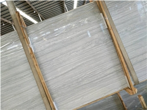 High Grade Greek White Wood Striato Argento Marble