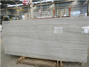 High Grade Greek White Wood Striato Argento Marble