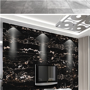 Nero Portoro Vena Larga Marble Slabs for Projects