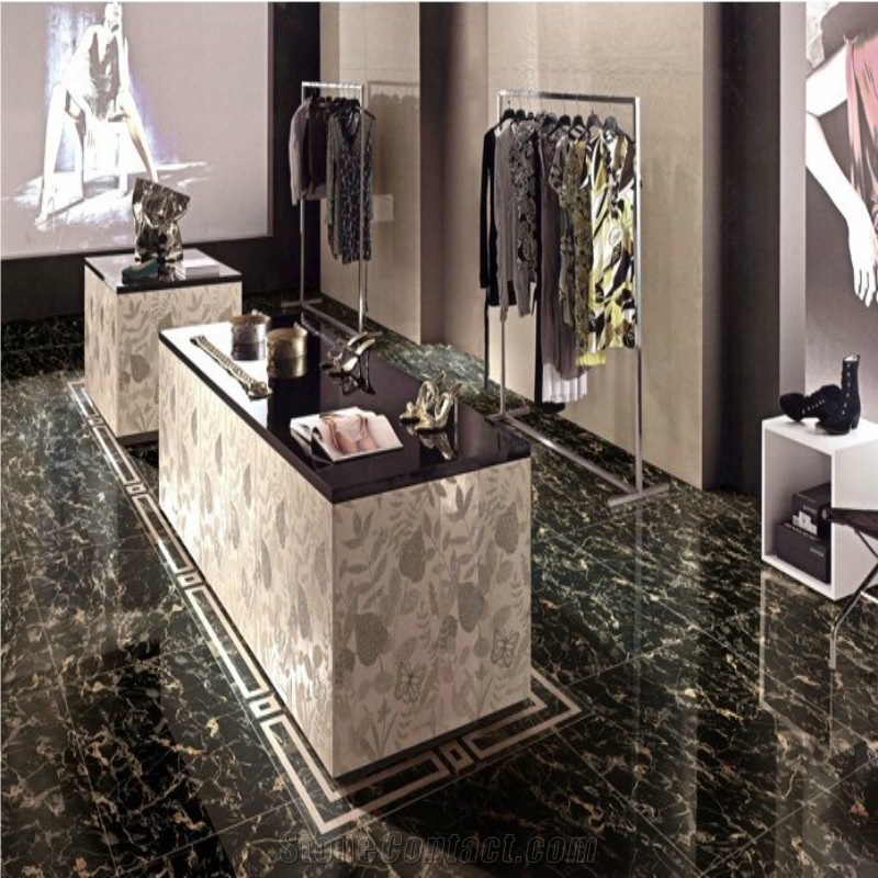 Nero Portoro Vena Larga Marble Slabs for Projects