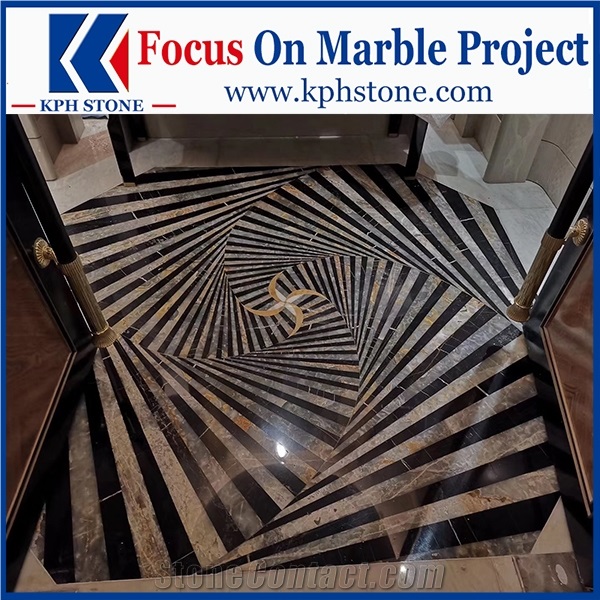 Nero Tunisi Marble Lobby Waterjet