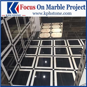 Nero Tunisi Marble Lobby Waterjet