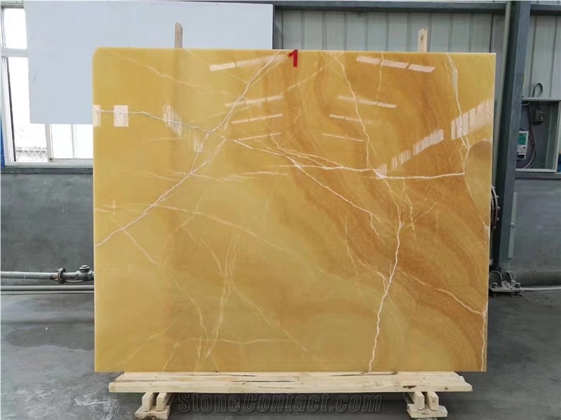 Orange Bubble Onyx Background Tiles&Slabs