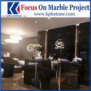 Sahara Noir Marble Black Kitchen Table Tops