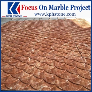 Tea Rose Classical Marble Lobby Bottom Columns