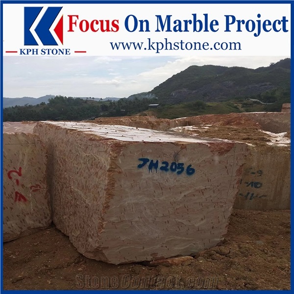 Tea Rose Classical Marble Lobby Bottom Columns