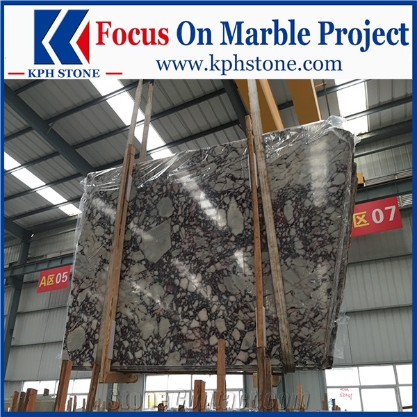 Violet Purple Marble Wall Steps for All Seasons